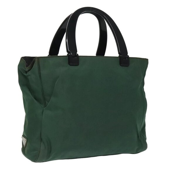 PRADA Hand Bag Nylon Green Auth fm4152 - Picture 1 of 16